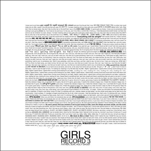 GIRLS - FATHERS, SON, HOLY GHOST Vinyl LP