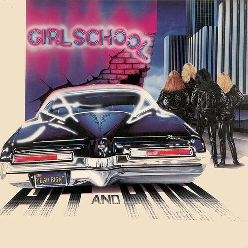 GIRLSCHOOL - HIT & RUN - STRAWBERRY PINK Vinyl LP