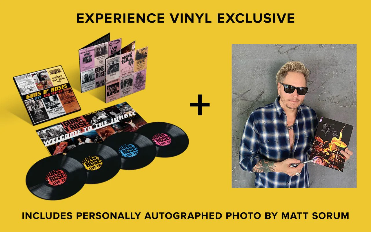 Guns N' Roses - Live Era '87-'93 w/ Autographed Photo 4 180 Gram Vinyl LPs
