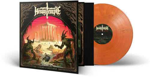 HEAVY TEMPLE - GARDEN OF HEATHENS - YELLOW/ RED/ BLACK MARBLE Vinyl LP