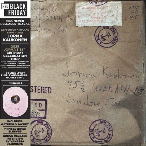 KAUKONEN,JORMA - WABASH AVENUE: 1965 NEVER RELEASED TRACKS Vinyl LP
