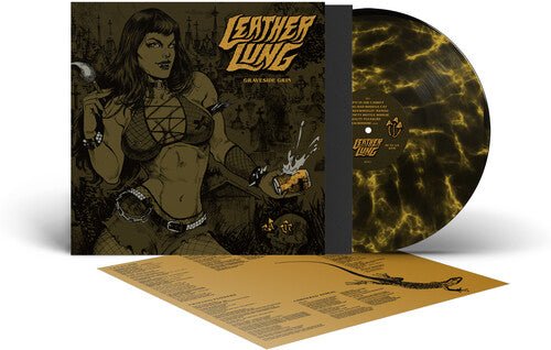 LEATHER LUNG - GRAVESIDE GRIN - BLACK & YELLOW MARBLE Vinyl LP
