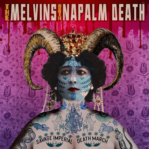 MELVINS / NAPALM DEATH - SAVAGE IMPERIAL DEATH MARCH - PURPLE Vinyl LP - Image 2