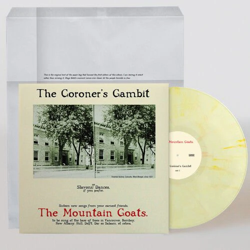 MOUNTAIN GOATS - CORONER'S GAMBIT - KANDY KORN HYBRID YELLOW Vinyl LP