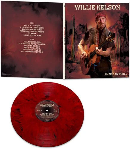 NELSON,WILLIE - AMERICAN REBEL - RED MARBLE Vinyl LP - Image 2