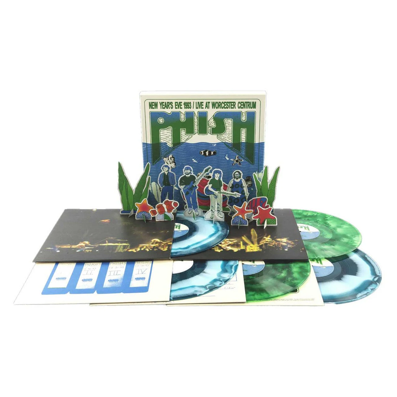 Phish - New Year's Eve 1993, Live at Worcester Centrum 180 Gram 5LP Box Set Seaweed & Water Vinyl LP