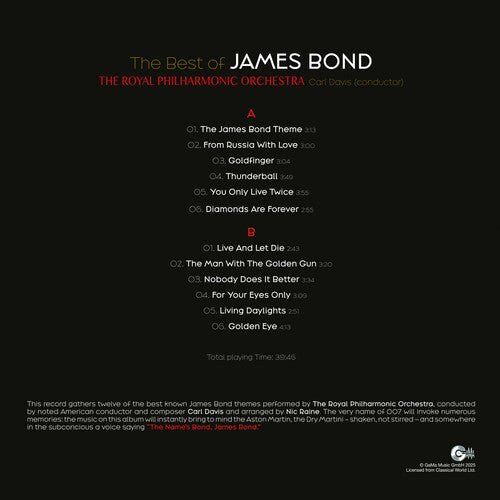 ROYAL PHILHARMONIC ORCHESTRA - BEST OF JAMES BOND (RED VINYL) Vinyl LP - Image 3