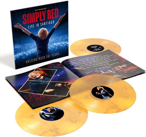 Simply Red - Holding Back the Years: Live in Santiago Clear, Yellow & Black Marbled Vinyl LP