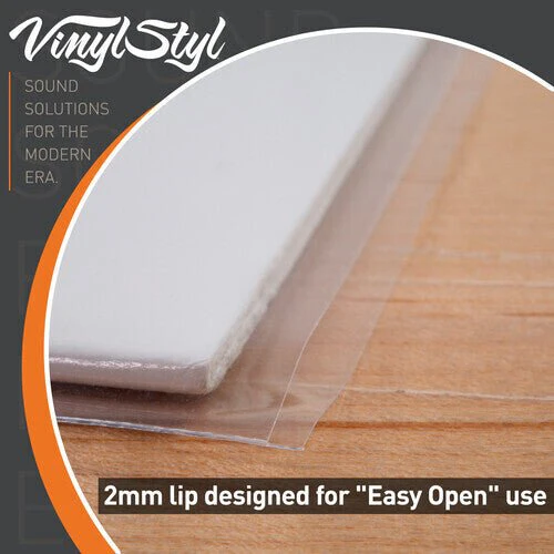 Vinyl Styl® 12 Inch Outer Record Sleeves - Open Top - 50 Count (Clear) - Image 4
