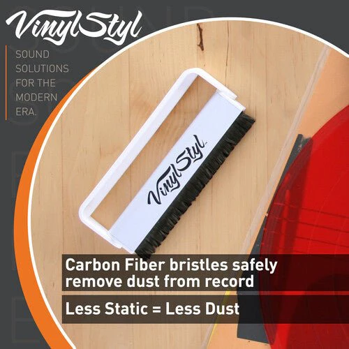 Vinyl Styl® Anti-static Vinyl Record Cleaning Brush - Micro Fiber (White) - Image 3