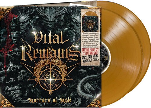 VITAL REMAINS - HORRORS OF HELL - DAMNATION GOLD Vinyl LP