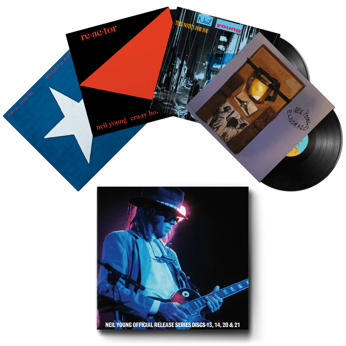 YOUNG,NEIL - OFFICIAL RELEASE SERIES DISCS 13, 14, 20 & 21 Vinyl LP